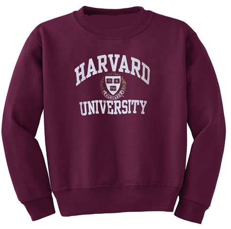 harvard university sweatshirt.